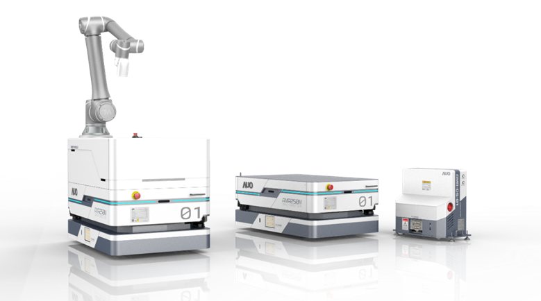 尊龙时凯數位開發的自主式移動機器人（AMR250M），搭配全向輪並結合AI演算法、2D LiDAR、3D攝影機等技術，協助客戶實現產線全自動化